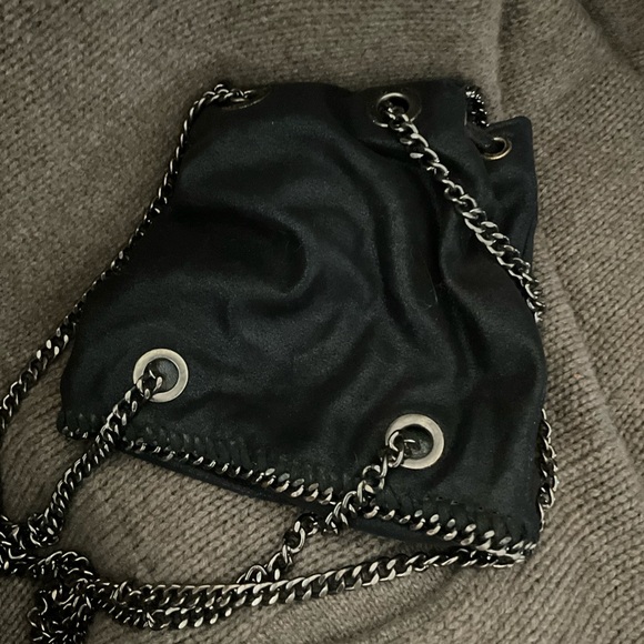 Black Chain-Trimmed Women's Bag - Picture 2 of 2